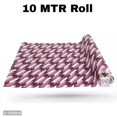 ROYAL-NEST ? Pink Color, White Cut Design, Size - 45 x 1000 cm, 10 Meter Rectangular Long Shelf Liner, Sheet Roll / Mat for Drawer, Antislip Mat-thumb2