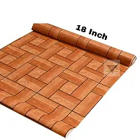 ROYAL-NEST ? 10 Meter Rectangular Long Shelf Liner Brown Color, Wooden Design, Sheet Roll / Mat for Drawer, Antislip Mat, Size - 45 x 1000 cm-thumb1