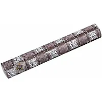 ROYAL-NEST ? Chocolate Color, 5 Meter Rectangular Long Shelfs Liner,White Line Design, Size - 45 x 500 cm, Sheet Roll / Mat for Drawer, Antislip Mat-thumb3