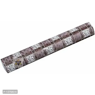 ROYAL-NEST ? Chocolate Color, 5 Meter Rectangular Long Shelfs Liner,White Line Design, Size - 45 x 500 cm, Sheet Roll / Mat for Drawer, Antislip Mat-thumb4