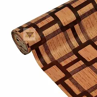 ROYAL-NEST ? Brown Color, 5 Meter Rectangular Long Shelf Liner,Brown Box Designs, Size - 45 x 500 cm, Sheet Roll / Mat for Drawer, Antislip Mat-thumb1