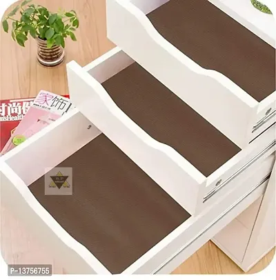 ROYAL-NEST ? Size - 45cm x 500cm (Brown) Multipurpose Super Strong EVA Anti-Slip Bathroom Kitchen Cabinet Drawer Shelf Mat Liner Sheets Roll, Fridge Mat, Table Mat-thumb2