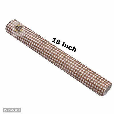 ROYAL-NEST ? Brown Color, Small Box Design Sheet Roll / Mat for Drawer, Antislip Mat Size - 45 x 1000 cm, Rectangular Long Shelf Liner, 10 Meter-thumb3