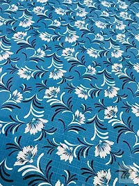 ROYAL-NEST ? Sky Blue Color, Sheet Roll / Mat for Drawer, Antislip Mat, White Flower Design, Size - 45 x 900 cm, 9 Meter Rectangular Long Shelf Liner-thumb4