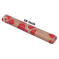 ROYAL-NEST ? Brown Color, 10 Meter Rectangular Long Shelfs Liner,Red Leaf Design, Size - 45 x 1000 cm, Sheet Roll / Mat for Drawer, Antislip Mat-thumb2