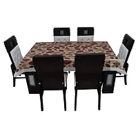 ROYAL - NEST ? Medium Size 2 to 4 Seater 3D Table Cover Self Design Plastic Table Cover with Lace Brown Leaf, Brown Color-thumb3