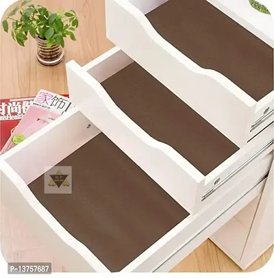 ROYAL-NEST ? Multipurpose 45cm x 500cm Super Strong EVA Anti-Slip Bathroom Kitchen Cabinet Drawer Shelf Mat Liner Sheets Roll, Fridge Mat, Table Mat (45cm X 500cm Roll, Brown)-thumb2