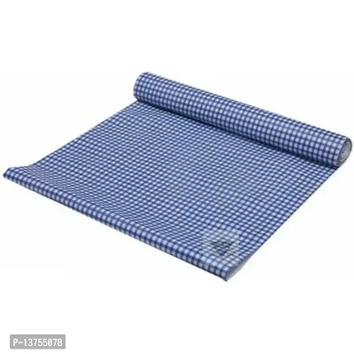 ROYAL-NEST ? 10 Meter, Size - 45 x 1000 cm , Antislip Mat Rectangular Long Shelf Liner, Blue Color, White Small Box Design, Sheet Roll / Mat for Drawer-thumb5