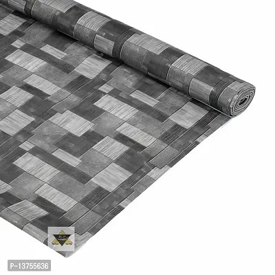 ROYAL-NEST ? Gray Color, Sheet Roll / Mat for Drawer, Antislip Mat, Wooden Design, Size - 45 x 1000 cm, 10 Meter Rectangular Long Shelf Liner-thumb2