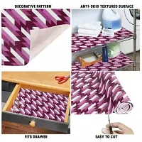 ROYAL-NEST ? Pink Color, White Cut Design, Size - 45 x 1000 cm, 10 Meter Rectangular Long Shelf Liner, Sheet Roll / Mat for Drawer, Antislip Mat-thumb3