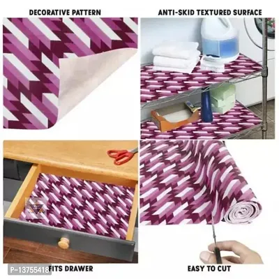 ROYAL-NEST ? Pink Color, White Cut Design, Size - 45 x 1000 cm, 10 Meter Rectangular Long Shelf Liner, Sheet Roll / Mat for Drawer, Antislip Mat-thumb4