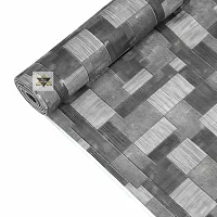 ROYAL-NEST ? Size - 45 x 500 cm, 5 Meter , Gray Color Rectangular Long Shelf Liner, Wooden Design, Sheet Roll / Mat for Drawer, Antislip Mat-thumb3