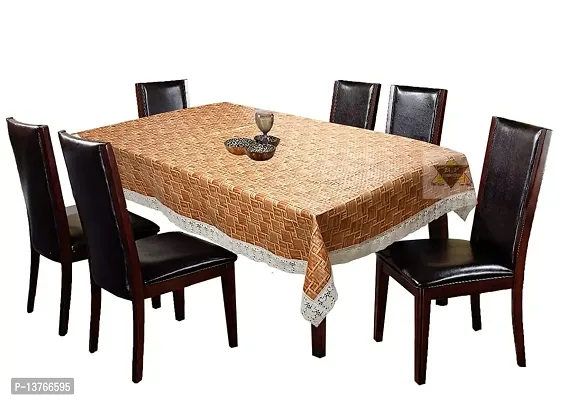 ROYAL - NEST ? Plastic Printed 2 to 4 Seater (40 INCH x 60 INCH) Table Cover 3D Self Design with (Tile, Brown Color)-thumb5