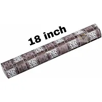 ROYAL-NEST ? Chocolate Color, 5 Meter Rectangular Long Shelfs Liner,White Line Design, Size - 45 x 500 cm, Sheet Roll / Mat for Drawer, Antislip Mat-thumb2