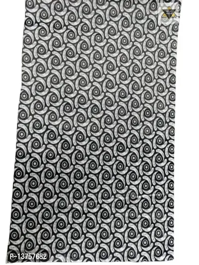 ROYAL-NEST ? Black Color, White Rose Flower Design, Sheet Roll / Mat for Drawer, Antislip Mat, Size - 45 x 1000 cm, 10 Meter Rectangular Long Shelf Liner-thumb3