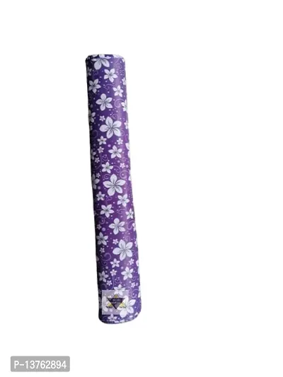 ROYAL-NEST ? 10 Meter Rectangular Long Shelf Liner Dark Purple Color, White Flower Design, Sheet Roll / Mat for Drawer, Antislip Mat, Size - 45 x 1000 cm-thumb5