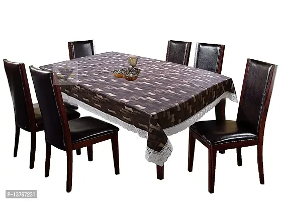 ROYAL - NEST ? Medium Size 2 to 4 Seater Printed 3D Table Cover Self Design Bamboo, Brown Color-thumb3