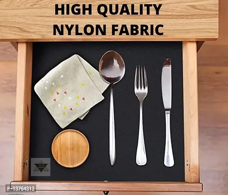 ROYAL-NEST ? Size - 45cm x 150cm Multipurpose PVC, Fridge Mat, Table Mat, Super Strong EVA Anti-Slip Bathroom Kitchen Cabinet Drawer Shelf Mat Liner Sheets Roll ( Metallic Black)-thumb4