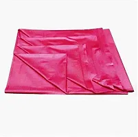 ROYAL - NEST Bed Sheet Self Design Pink Bed Sheet Soild with PVC-thumb1