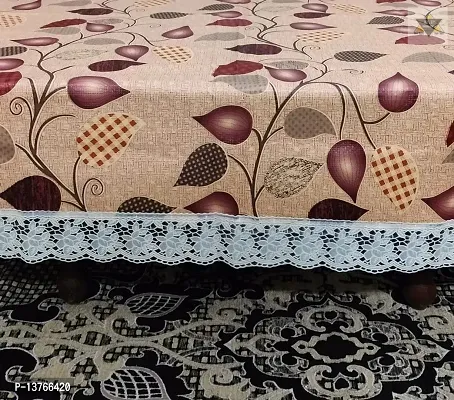 ROYAL - NEST ? 2 to 4 Seater (40 INCH x 60 INCH) Table Cover 3D Self Design Medium Size Sadish, Brown Color-thumb5