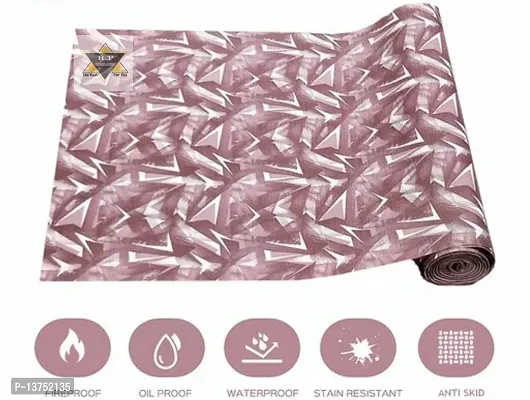 ROYAL-NEST ? Choco Color, 10 Meter Rectangular Long Shelfs Liner,White Triangle Design, Size - 45 x 1000 cm, Sheet Roll / Mat for Drawer, Antislip Mat-thumb5