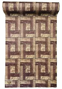 ROYAL-NEST ? Dark Brown Color, Wooden Design, Antislip Mat Size - 45 x 500 cm, 5 Meter Rectangular Long Shelf Liner, Sheet Roll / Mat for Drawer-thumb1