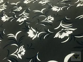 ROYAL-NEST ? Black Color, Size - 45 x 1000 cm, 10 Meter Rectangular Long Shelf Liner,White Flower Design, Sheet Roll / Mat for Drawer, Antislip Mat-thumb4