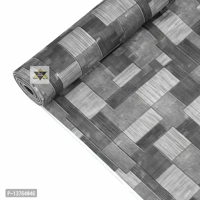 ROYAL-NEST ? 10 Meter, Rectangular Long Shelf Liner, Size - 45 x 1000 cm Gray Color, Wooden Design, Sheet Roll / Mat for Drawer, Antislip Mat-thumb4