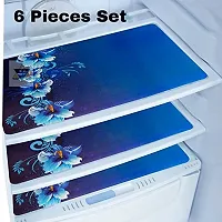 ROYAL - NEST Placemats Dinning Mats 17 x 12 cm Blue Color Self Design with Set of 6 Butterfly Design Mats-thumb1