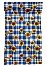 ROYAL-NEST ? Blue Color, Sheet Roll / Mat for Drawer, Antislip Mat, Blue Box Yellow Flower Design, Size - 45 x 1000 cm, 10 Meter Rectangular Long Shelf Liner-thumb4
