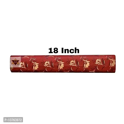 ROYAL-NEST ? Orange Color, Orange Flower Design Sheet Roll / Mat for Drawer, Antislip Mat Size - 45 x 1000 cm, Rectangular Long Shelf Liner, 10 Meter-thumb2