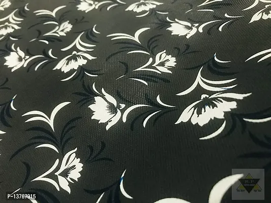 ROYAL-NEST ? Black Color, 8 Meter Rectangular Long Shelfs Liner,White Flower Design, Size - 45 x 800 cm, Sheet Roll/Mat for Drawer, Antislip Mat-thumb4