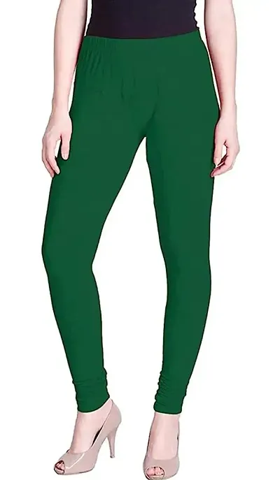 Lyra Women Solid Premium Cotton Ankle Length Leggings, Mid-Waist