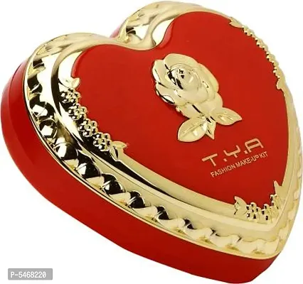 Heart Shaped Eyeshadow makeup kit with Face Compact etc