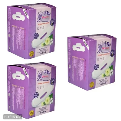 Woozee No nasty chemicals Sanitary Pads and napkins (100% leakage Proof) Heavy flows 320mm Combo Pack-thumb0
