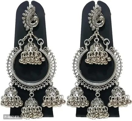 Trendy German Silver Jhumka Earring for Women-thumb0