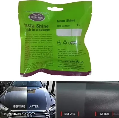 ADON SHINE Liquid Car Polish for Chrome Accent Dashboard Exterior Leather Metal Parts Tyres 320 ml Pack of 20-thumb2