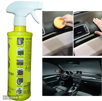 ADON SHINE Liquid Car Polish for Metal Parts Exterior Tyres Leather Dashboard 500 ml Pack of 1-thumb2