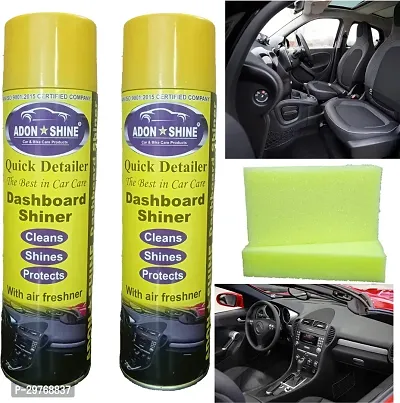 ADON SHINE Liquid Car Polish for Bumper Chrome Accent Dashboard Exterior Leather Tyres 1000 ml Pack of 2-thumb0