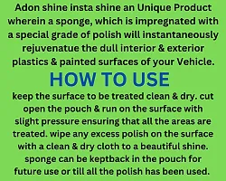 ADON SHINE Liquid Car Polish for Tyres Metal Parts Bumper Chrome Accent Dashboard Exterior 640 g Pack of 40-thumb2