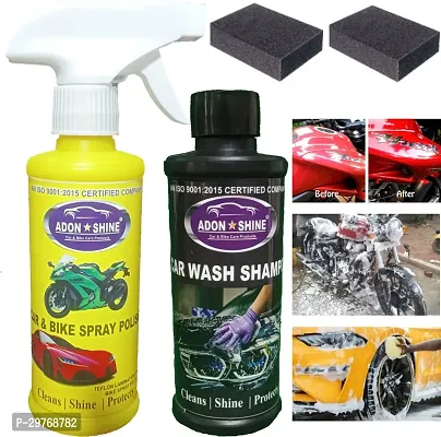 ADON SHINE Liquid Car Polish for Chrome Accent Metal Parts Tyres Windscreen 500 ml Pack of 2-thumb0