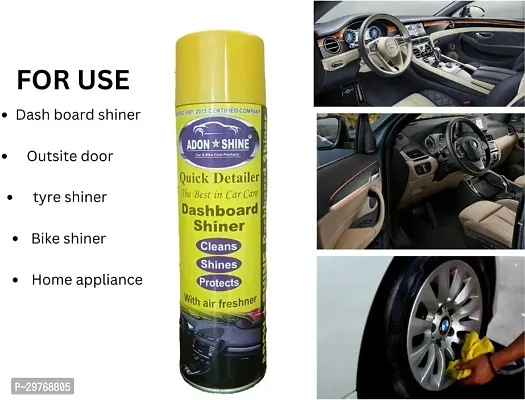 ADON SHINE Liquid Car Polish for Dashboard Bumper Chrome Accent Exterior Headlight Leather Metal Parts Tyres Windscreen 1100 ml Pack of 1-thumb4