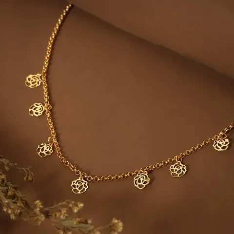 Antique Alloy Golden Beads Necklace For Women