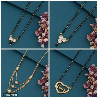 New Stylish Pack Of 4 Combo Women Mangalsutra Set-thumb0