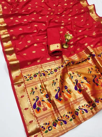 Trending Cotton Silk Saree with Blouse piece