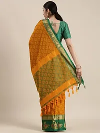 Women's Soft Cotton Silk Saree With Unstitched Blouse Piece-thumb1