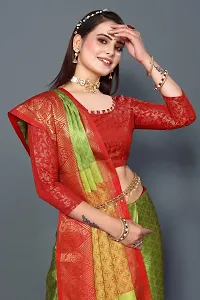 Womens Cotton Aura Silk Saree With Blouse Piece-thumb3