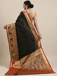 Women's Banrasi Silk Saree With Unstitched Blouse Piece-thumb1