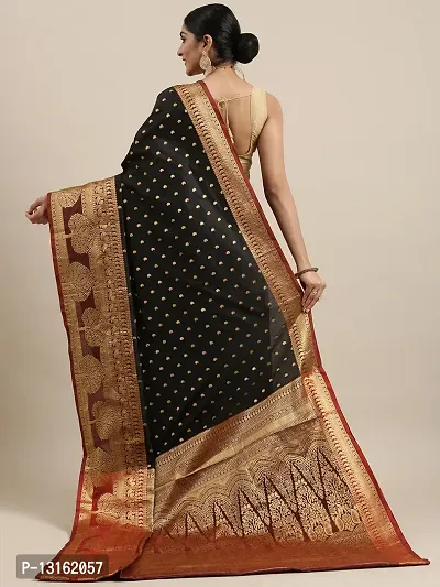 Women's Banrasi Silk Saree With Unstitched Blouse Piece-thumb2