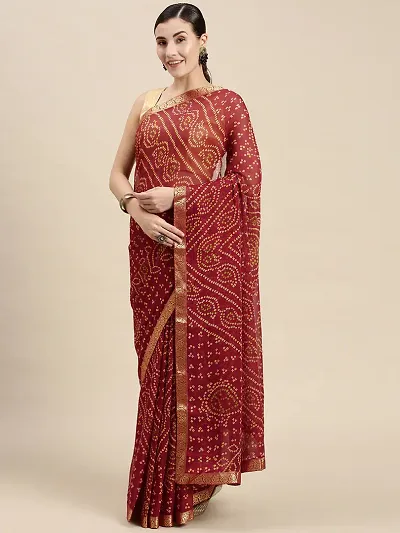 Alluring Chiffon Saree with Blouse piece 